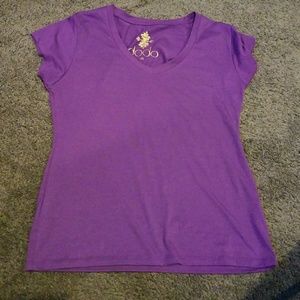 Purple V Neck Tshirt